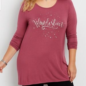 Maurices Plus Size Wanderlust Tunic Tee Size 4